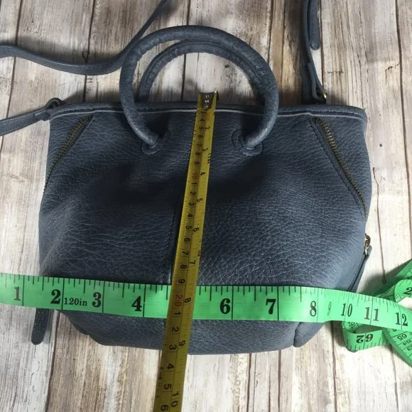 ANTHROPOLOGIE blue crossbody bag faux vegan leather - Picture 6 of 7